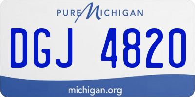 MI license plate DGJ4820