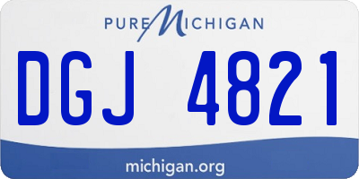 MI license plate DGJ4821