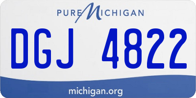 MI license plate DGJ4822
