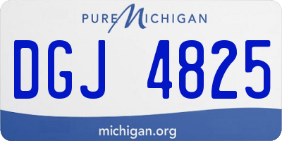 MI license plate DGJ4825