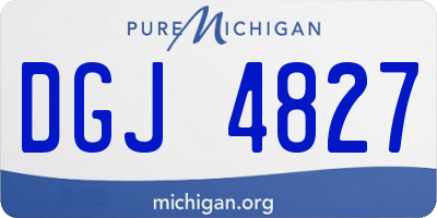 MI license plate DGJ4827