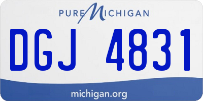 MI license plate DGJ4831