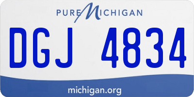 MI license plate DGJ4834