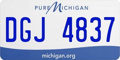 MI license plate DGJ4837