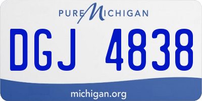 MI license plate DGJ4838