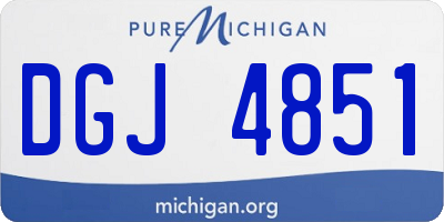 MI license plate DGJ4851