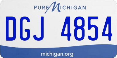 MI license plate DGJ4854