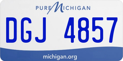 MI license plate DGJ4857