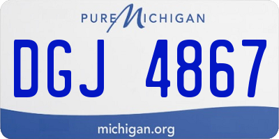 MI license plate DGJ4867