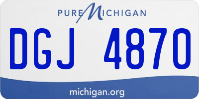 MI license plate DGJ4870