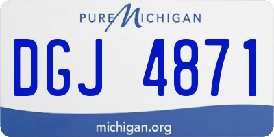 MI license plate DGJ4871