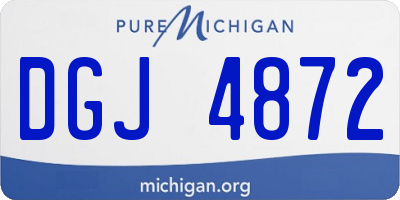 MI license plate DGJ4872