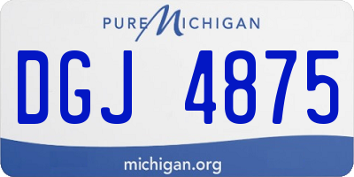 MI license plate DGJ4875
