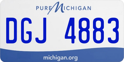 MI license plate DGJ4883