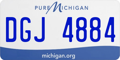MI license plate DGJ4884