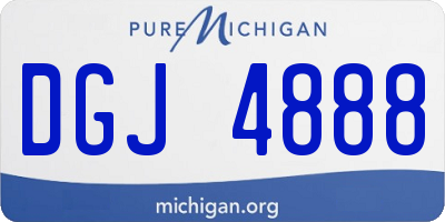 MI license plate DGJ4888