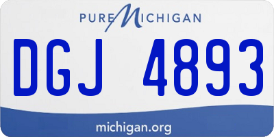 MI license plate DGJ4893