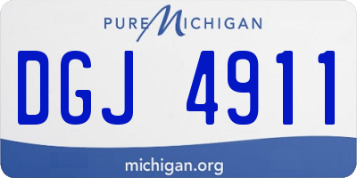 MI license plate DGJ4911