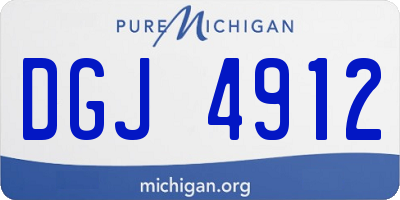 MI license plate DGJ4912