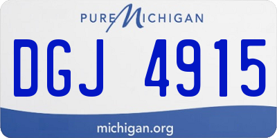 MI license plate DGJ4915