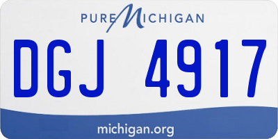 MI license plate DGJ4917