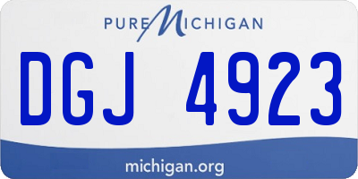 MI license plate DGJ4923