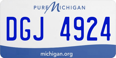MI license plate DGJ4924
