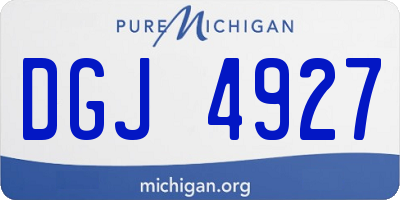 MI license plate DGJ4927