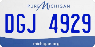 MI license plate DGJ4929