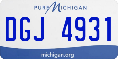 MI license plate DGJ4931