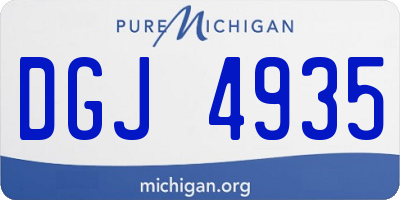 MI license plate DGJ4935