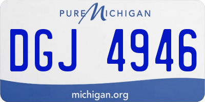 MI license plate DGJ4946