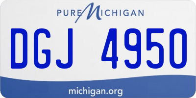 MI license plate DGJ4950