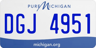 MI license plate DGJ4951