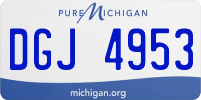 MI license plate DGJ4953