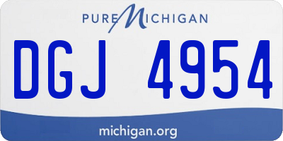 MI license plate DGJ4954