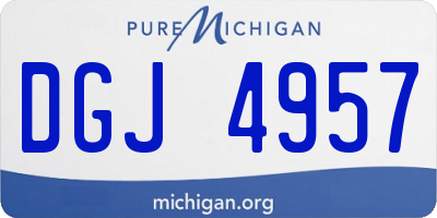 MI license plate DGJ4957
