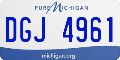 MI license plate DGJ4961