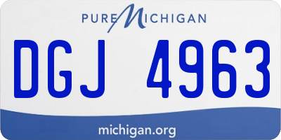MI license plate DGJ4963