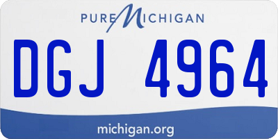 MI license plate DGJ4964