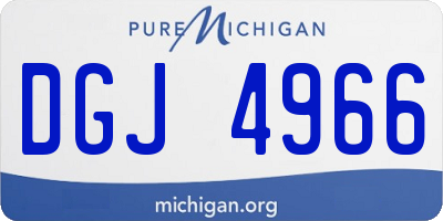 MI license plate DGJ4966
