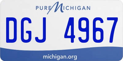 MI license plate DGJ4967