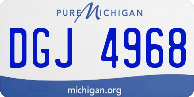 MI license plate DGJ4968