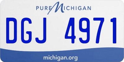 MI license plate DGJ4971