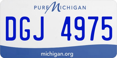 MI license plate DGJ4975