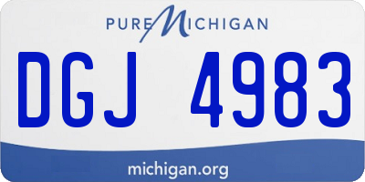 MI license plate DGJ4983