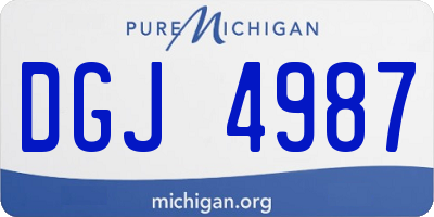 MI license plate DGJ4987