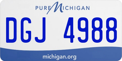 MI license plate DGJ4988