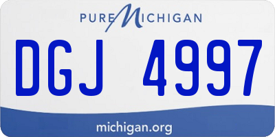 MI license plate DGJ4997