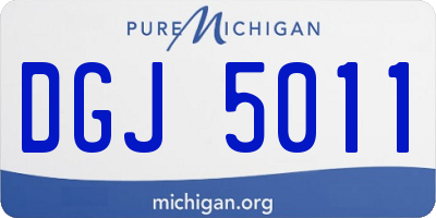 MI license plate DGJ5011